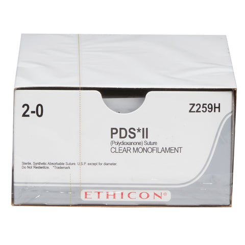 Absorbable Suture with Needle PDS™ II Polydioxanone CT-1 1/2 Circle Taper Point Needle Size 2-0 Monofilament #Z259H