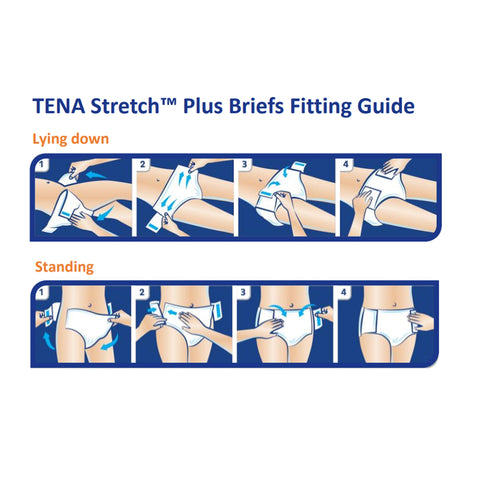 Incontinence Brief TENA Stretch™ Plus Adult Medium / Regular Unisex Disposable Moderate Absorbency #67660