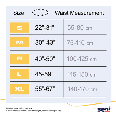 Incontinence Brief Seni® Classic Adult X-Large Unisex Disposable Moderate Absorbency #S-XL25-BC1