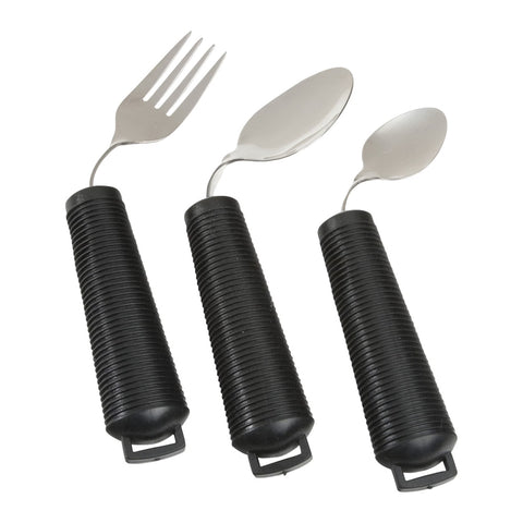 Bendable Fork Alimed® Built Up Handle Black Stainless Steel / Nylon-Coated #2970010963