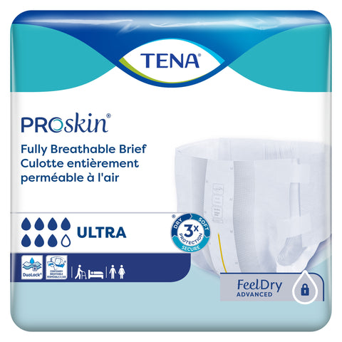 Incontinence Brief TENA® ProSkin™ Ultra Adult Large Unisex Disposable Heavy Absorbency #67530