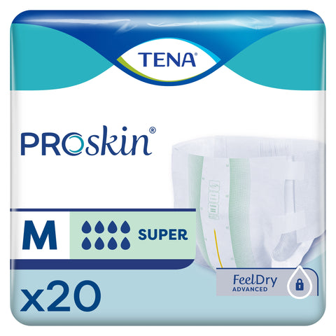 Incontinence Brief TENA® ProSkin™ Super Adult Medium Unisex Disposable Heavy Absorbency #67550