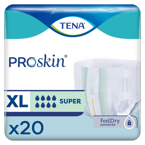 Incontinence Brief TENA® ProSkin™ Super Adult X-Large Unisex Disposable Heavy Absorbency #67570