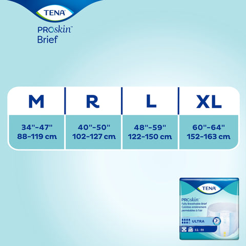 Incontinence Brief TENA® ProSkin™ Ultra Adult Medium Unisex Disposable Heavy Absorbency #67520