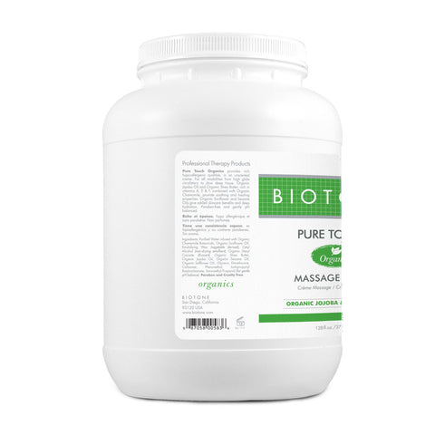 Massage Treatment BIOTONE® Pure Touch Organics 1 gal. Jar Unscented Creme #PTOMC1G