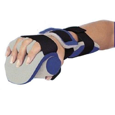 Geriatric Hand Orthosis with Finger Separators Contoured Thermoplastic Right Hand Black / Blue / Gray Small