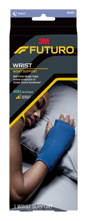 Night Wrist Brace Futuro™ Fabric / Metal Left or Right Hand Navy Blue One Size Fits Most