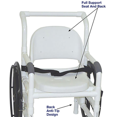 MJM International Multi-Purpose Chair (Shower Chair, Transferchair And Pool Access) #131-18-24W-FS