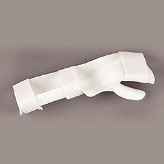 Functional-Position Hand Splint with Strapping Rolyan® Preformed Thermoplastic Right Hand White Large 4-1/2 Inch and Up MCP Width