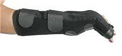 Boxer Fracture Brace eZY WRAP® Neoprene Left Hand Black X-Small / Small