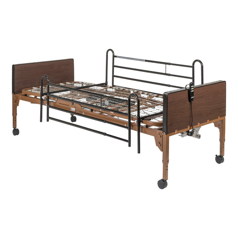 Drive Medical Delta® Ultra- Light 1000, Semi-Electric Bed with Full Rails #15030BV-FR