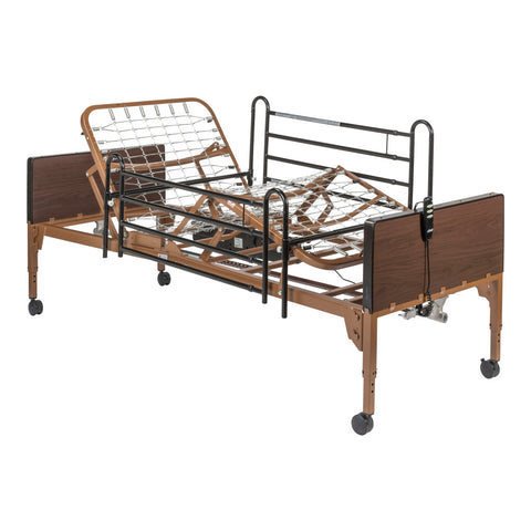 Drive Medical Delta® Ultra- Light 1000, Semi-Electric Bed with Full Rails #15030BV-FR