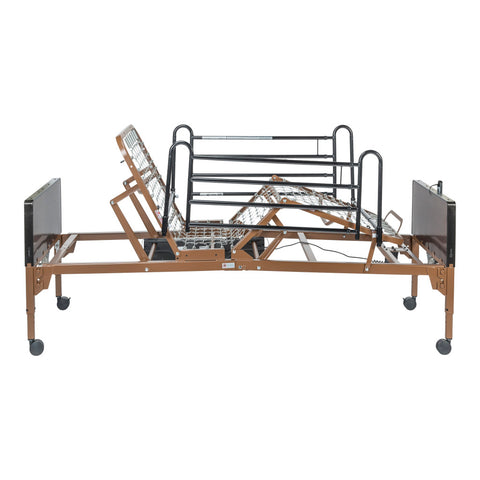 Drive Medical Delta® Ultra- Light 1000, Semi-Electric Bed with Full Rails #15030BV-FR