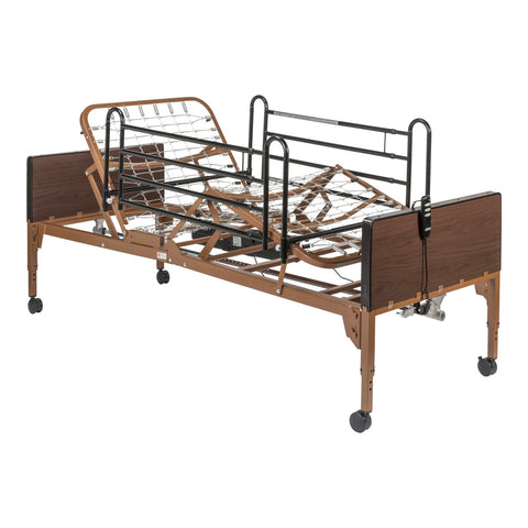 Drive Medical Delta® Ultra- Light 1000, Semi-Electric Bed with Full Rails #15030BV-FR