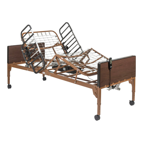 Drive Medical Delta® Ultra- Light 1000, Semi-Electric Bed with Half Rails #15030BV-HR