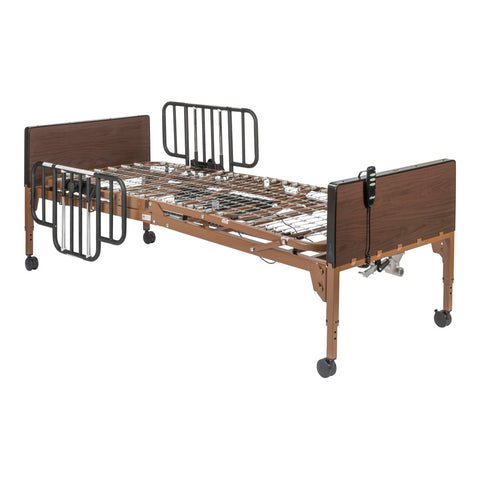 Drive Medical Delta® Ultra- Light 1000, Semi-Electric Bed with Half Rails #15030BV-HR
