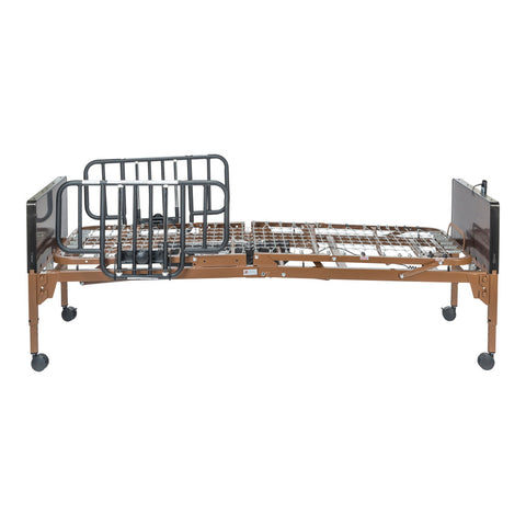 Drive Medical Delta® Ultra- Light 1000, Semi-Electric Bed with Half Rails #15030BV-HR