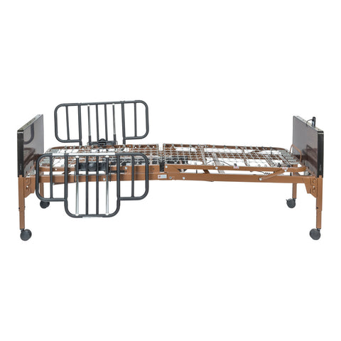 Drive Medical Delta® Ultra- Light 1000, Semi-Electric Bed with Half Rails #15030BV-HR
