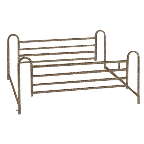 Drive Medical Delta® Ultra- Light 1000, Semi-Electric Bed with Full Rails and Therapeutic Support Mattress #15030BV-PKG-T