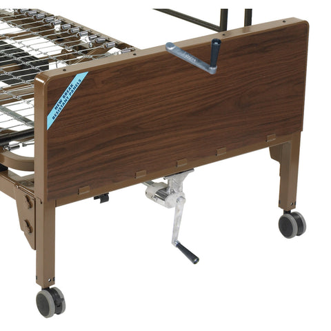Drive Medical Delta® Ultra- Light 1000, Semi-Electric Bed with Full Rails and Innerspring Mattress #15030BV-PKG