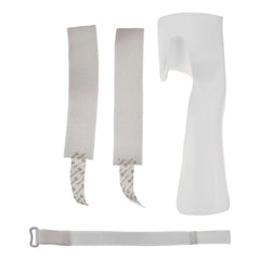 Functional-Position Hand Splint with Strap Kit Rolyan® Deluxe Preformed Thermoplastic Left Hand White Medium