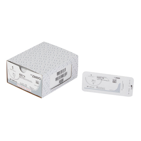 Absorbable Suture with Needle PDS™ II Polydioxanone TP-1 1/2 Circle Taper Point Needle Size 1 Monofilament #Z880G