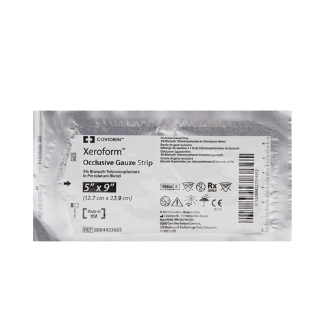 Xeroform Petrolatum Impregnated Dressing Xeroform™ Occlusive Strip 5 X 9 Inch Sterile #8884433605