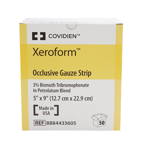 Xeroform Petrolatum Impregnated Dressing Xeroform™ Occlusive Strip 5 X 9 Inch Sterile #8884433605