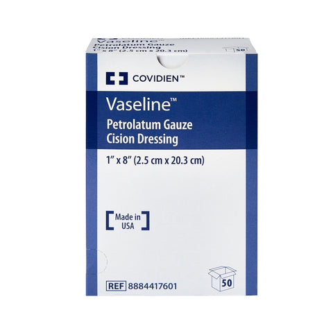 Cardinal Petrolatum Impregnated Dressing Vaseline® Strip 1 X 8 Inch Sterile #8884417601