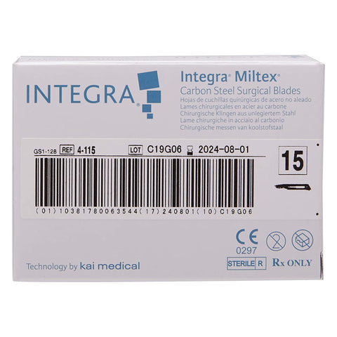 Surgical Blade Miltex® Carbon Steel No. 15 Sterile #4-115