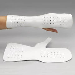 Dorsal Blocking Wrist Splint Rolyan® Pre-Cut / Solid Polyflex II® Thermoplastic Left or Right Hand White Medium