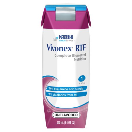 Tube Feeding Formula Vivonex® RTF Unflavored Liquid 250 mL Carton