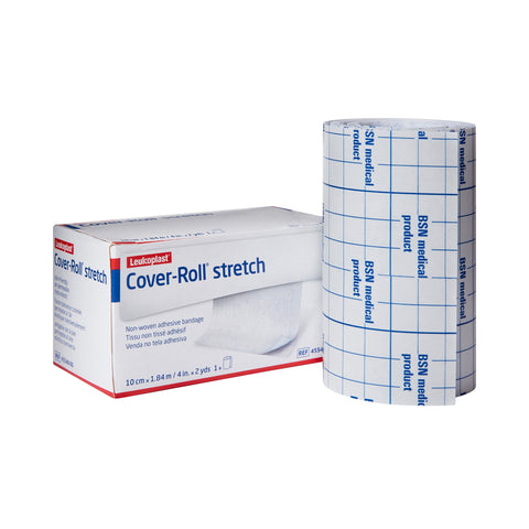 Dressing Retention Tape with Liner Cover-Roll® Stretch Nonwoven Polyester  White NonSterile