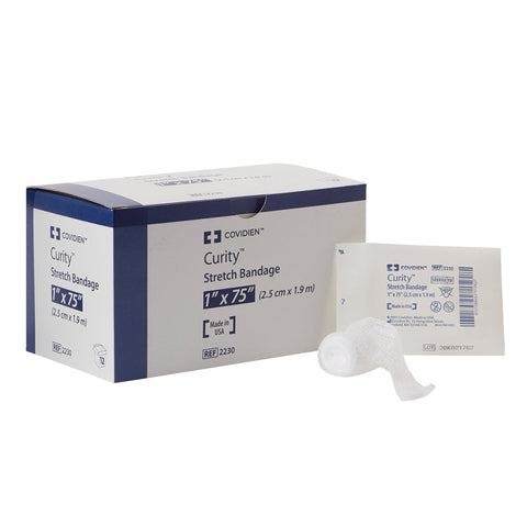 Conforming Bandage Curity™ Cotton / Polyester 1-Ply Roll Shape Sterile