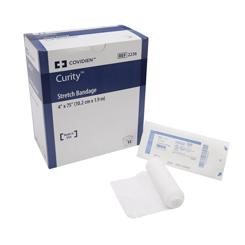 Conforming Bandage Curity™ Cotton / Polyester 1-Ply Roll Shape Sterile