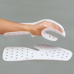 Precut Splinting Material Rolyan® Aquaplast-T™ Perforated / Wrist and Hand Functional Position 1/8 Inch Thick Thermoplastic White