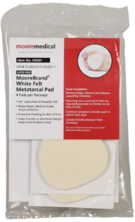 Metatarsal Cushion Pedi-Pads Size 106-L Adhesive 1/4 Inch Thick