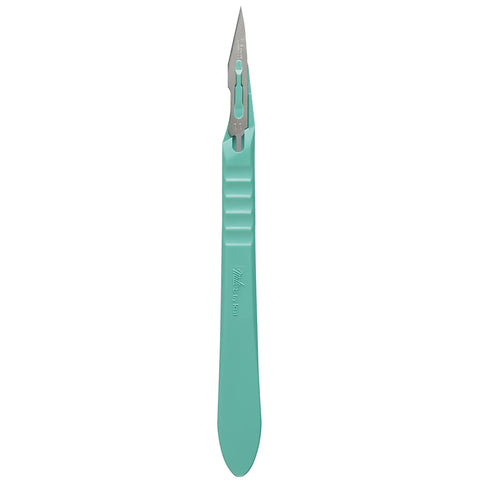 Scalpel Miltex® No. 11 Stainless Steel / Plastic Classic Grip Handle Sterile Disposable  #4-411