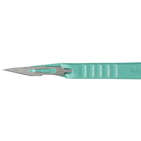Scalpel Miltex® No. 11 Stainless Steel / Plastic Classic Grip Handle Sterile Disposable  #4-411