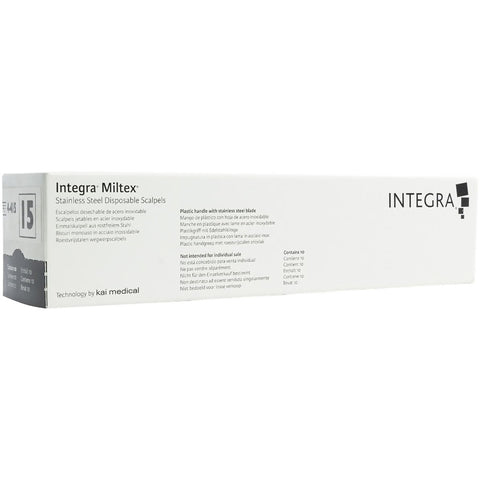 Scalpel Miltex® No. 15 Stainless Steel / Plastic Classic Grip Handle Sterile Disposable #4-415