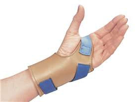 Wrist Support Freedom® Wrist-Trainer Gauntlet AliSoft™ Material / Nylon Right Hand Blue / Tan Large 7-1/4 to 8 Inch Wrist Circumference