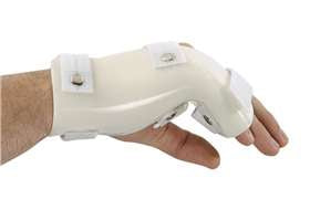 Boxer Fracture Splint with MP Flexion G-Force Plastic / Foam Left Hand White Small