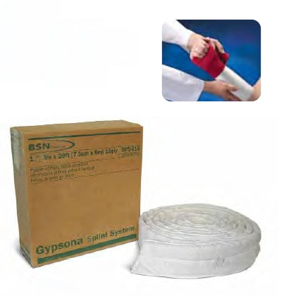 Padded Plaster Bandage Gypsona® Splinting System 2 Inch X 20 Foot Cotton / Foam / Plaster of Paris White