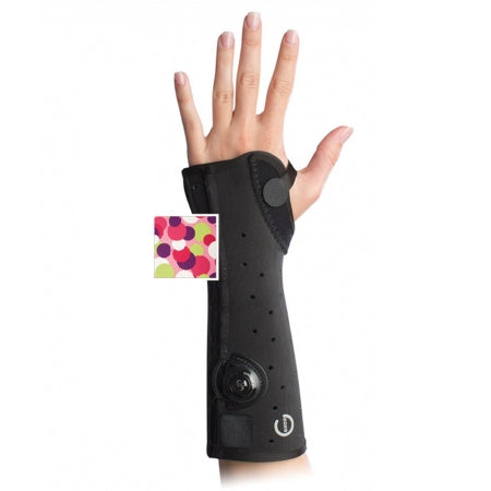 Wrist / Forearm Brace Exos® Short Arm Thermoformable Polymer Left Hand Polka Dot Print Small