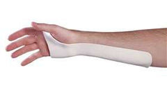 Wrist Splint Ulnar Gutter Multi-Form Plastic Left or Right Hand White Medium / Large 11 Inch Length