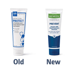 Medline Remedy Essentials Vitamin A and D Protectant Ointment, 4 oz.