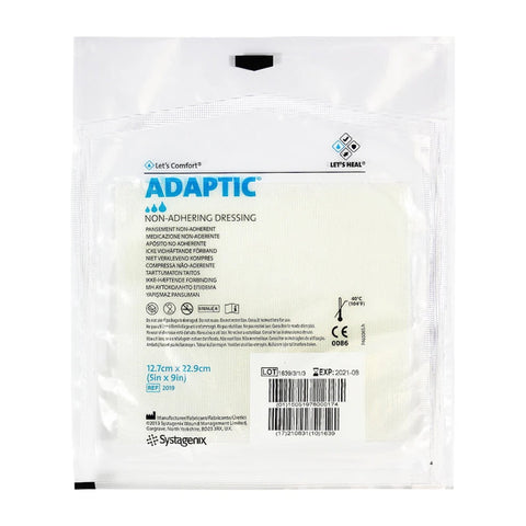 Oil Emulsion Impregnated Dressing 3M™ Adaptic™ Rectangle 5 X 9 Inch Sterile #2019