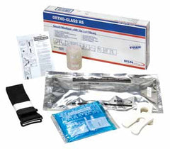 Ankle Sprain Management Kit Ortho-Glass® AS Includes: Small/Medium Custom-moldable Brace, Ice Pack, Elastic Bandage, U-shaped Ankle Foam Cushions, Rehab Straps, Instruction Leaflet