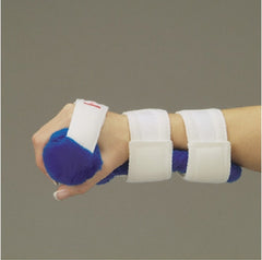 Resting Hand Splint Pucci® Air Inflatable Fleece Left Hand Blue / White One Size Fits Most