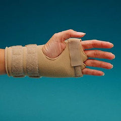 Arthritis Wrist Support Flannel / Foam Right Hand Beige Medium 6-1/2 to 7-1/4 Inch Wrist Circumference